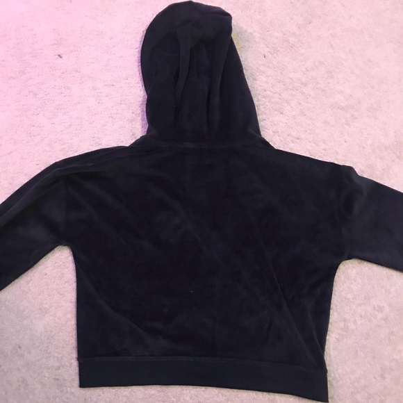 🚨SOLD🚨NWT Aeropostale Crop Black Zip Up Hoodie - Picture 3 of 3